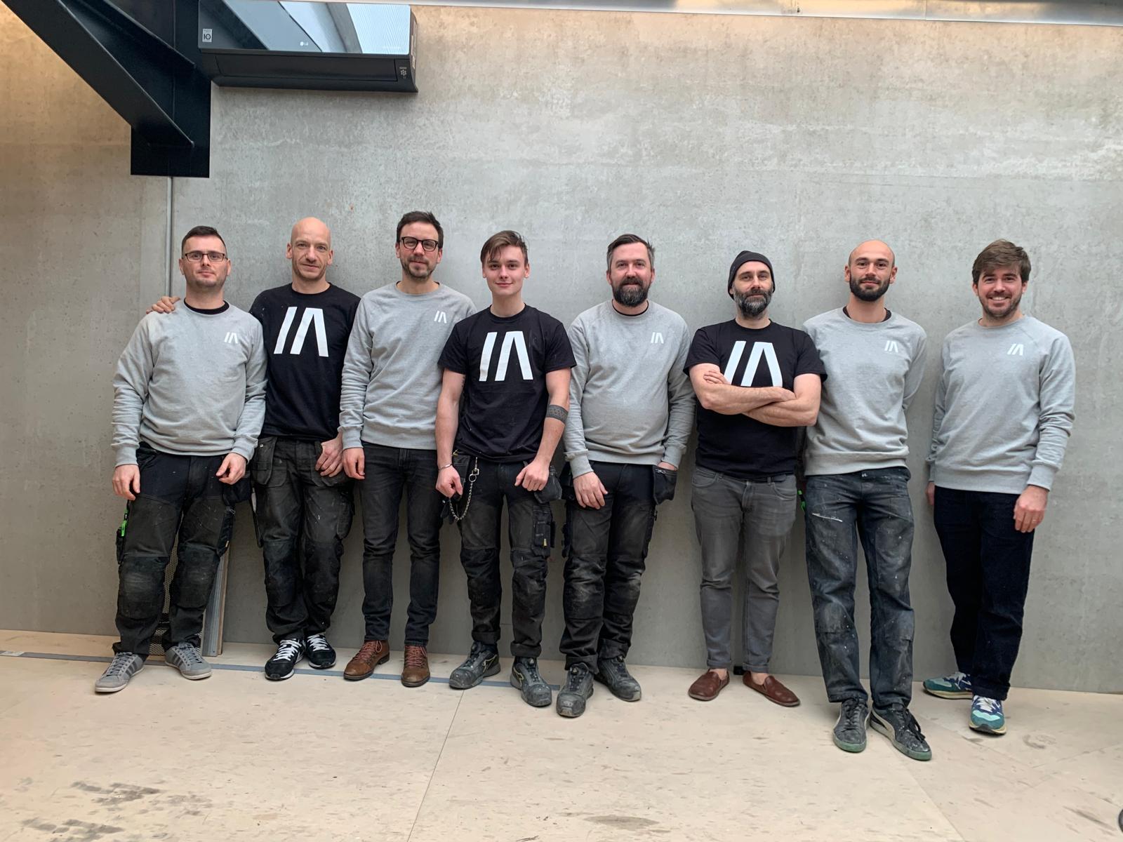 Blauwberg team in het atelier